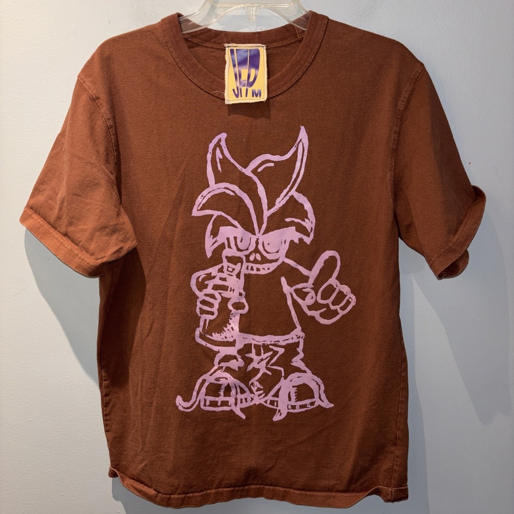 Uniqlo Graphic T-Shirt Brown Goblin‎ Streetwear Men's Size M Short Sleeve Crew